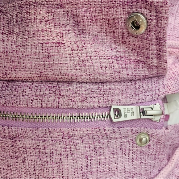 avec Les Filles hooded zip up shirt jacket new with tags lavender medium - Picture 4 of 7